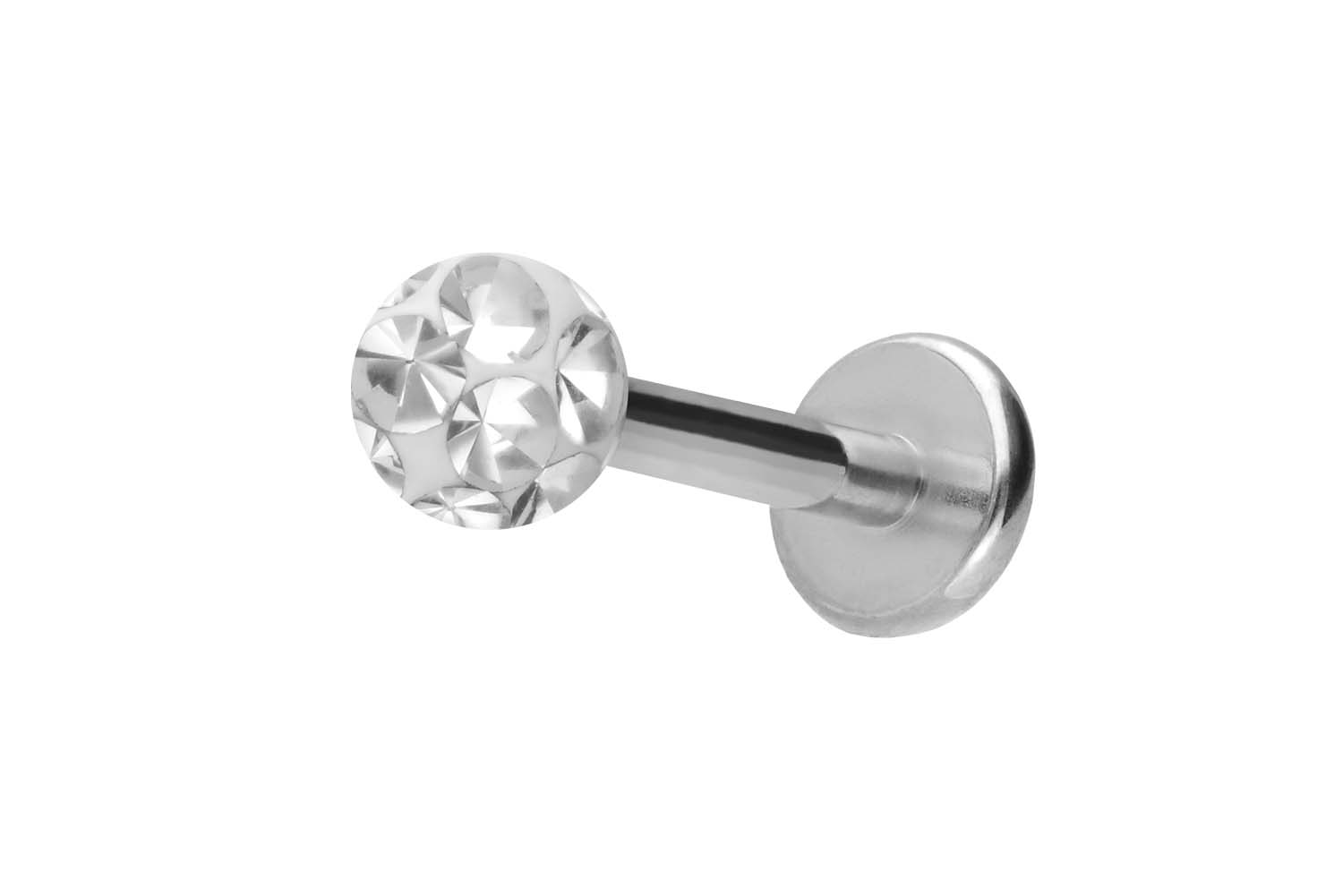 Titan Labret Piercing mit Innengewinde EPOXY-KUGEL